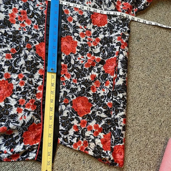 Y2K Samye Newman Lady M Floral Semi-Sheer Chiffon Kimono Robe Cottagecore Roman - Picture 3 of 9